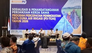 Suasana BWS Papua menggelar sosialisasi dan penandatanganan kerja sama Program P3-TGAI 2026. (KabarPapua.co/Imelda)
