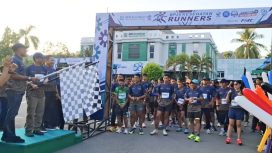 Pembukaan kegiatan Fun Run yang digelar  BPJS Kesehatan Kedeputian Wilayah XII bersama Kantor Cabang Jayapura. (KabarPapua.co/Imelda)
