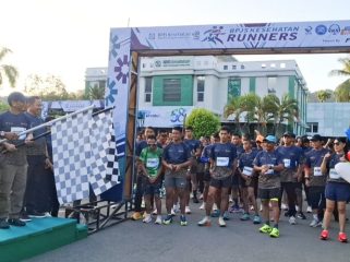 Pembukaan kegiatan Fun Run yang digelar  BPJS Kesehatan Kedeputian Wilayah XII bersama Kantor Cabang Jayapura. (KabarPapua.co/Imelda)
