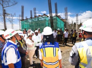 Proyek pembangunan kompleks kantor pemerintahan Provinsi Papua Tengah di Distrik Wanggar, Kabupaten Nabire. Foto: Humas PPT