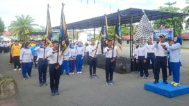 HUT Ke-1 Kodaeral X Jayapura diawali dengan penuh semangat melalui kegiatan olahraga bersama, mulai dari jalan sehat hingga lomba menembak eksekutif. (KabarPapua.co/Imelda)