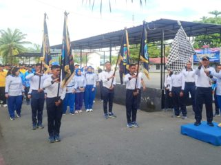 HUT Ke-1 Kodaeral X Jayapura diawali dengan penuh semangat melalui kegiatan olahraga bersama, mulai dari jalan sehat hingga lomba menembak eksekutif. (KabarPapua.co/Imelda)