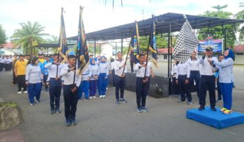 HUT Ke-1 Kodaeral X Jayapura diawali dengan penuh semangat melalui kegiatan olahraga bersama, mulai dari jalan sehat hingga lomba menembak eksekutif. (KabarPapua.co/Imelda)
