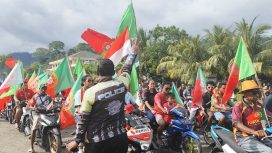 Salah satu Konvoi Fans Piala Dunia 2026 di Serui, Kabupaten Kepulauan Yapen. (Foto IST)
