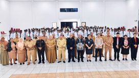 136 CPNS Formasi Tahun 2024 di Pemkab Kaimana saat mengikuti pembukaan kegiatan Latsar CPNS di Gedung Pertemuan Krooy, Kaimana. (KabarPapua.co/Yosias Wambrauw)