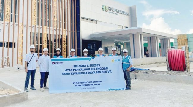 PLN dukung kelistrikan di RSUD Kwaingga Keerom. Foto: PLN Papua 