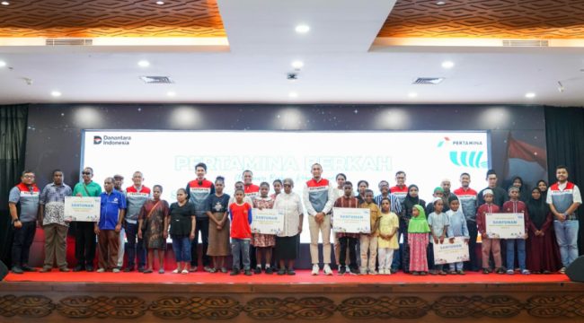 PT Pertamina (Persero) melalui Pertamina Patra Niaga Regional Papua Maluku berbagi berkah bagi 5 Panti Asuhan di Kota Jayapura, Papua. (Foto dok: Pertamina)