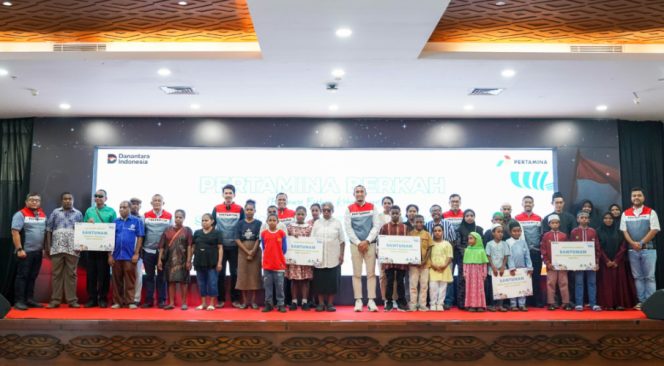
					PT Pertamina (Persero) melalui Pertamina Patra Niaga Regional Papua Maluku berbagi berkah bagi 5 Panti Asuhan di Kota Jayapura, Papua. (Foto dok: Pertamina)