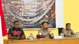 Pembukaan Turnamen Mobile Legends HUT Ke-80 Bhayangkara di Polres Kepulauan Yapen. (Foto dok: IST)
