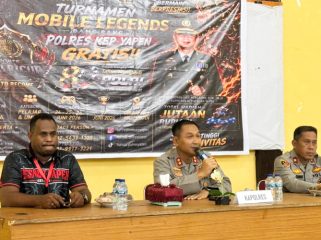 Pembukaan Turnamen Mobile Legends HUT Ke-80 Bhayangkara di Polres Kepulauan Yapen. (Foto dok: IST)
