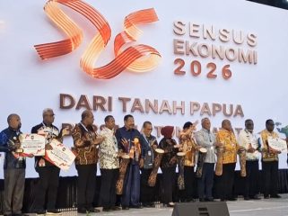 Saat BPS RI resmi mencanangkan Sensus Ekonomi 2026 di Kota Jayapura, Papua.  (KabarPapua.co/Imelda)