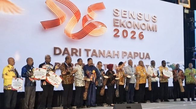 Saat BPS RI resmi mencanangkan Sensus Ekonomi 2026 di Kota Jayapura, Papua.  (KabarPapua.co/Imelda)
