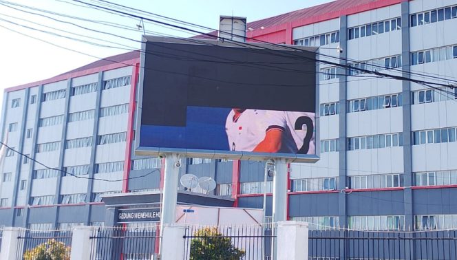 
					Videotron milik Pemkab Jayawijaya yang dirusak empat pelaku. (Foto dok: Diskominfo Jayawijaya)
