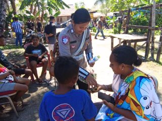 Pemulihan trauma pascaledakan di Biak Numfor. Foto: Humas Polda Papua 