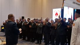Pelantikan pengurus KONI Papua, periode 2026-2030. Foto: Imelda/Kabarpapua.co