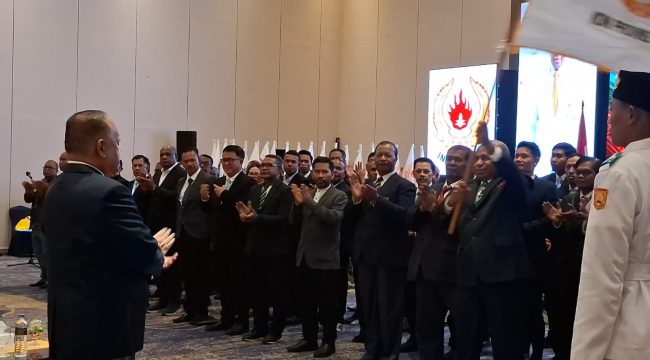 Pelantikan pengurus KONI Papua, periode 2026-2030. Foto: Imelda/Kabarpapua.co