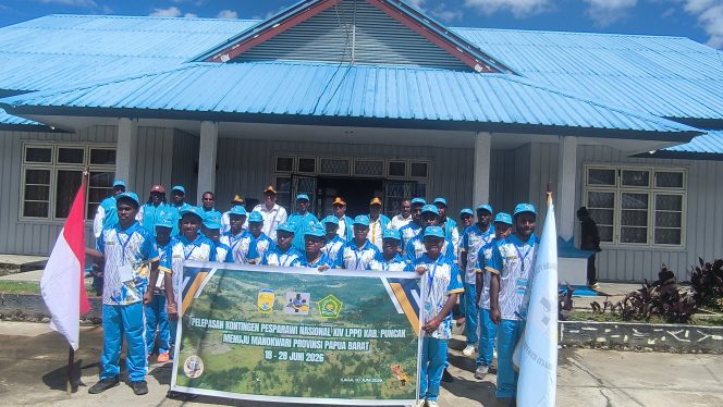 
					Personel Pesparawi dari Kabupaten Puncak. Foto: Diskominfo Puncak 