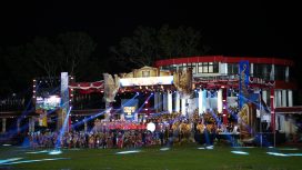 Kemeriahan suasana pembukaan Pesparawi Nasional di Mabokwari yang dibuka Wapres Gibran. Foto: PLN Papua 
