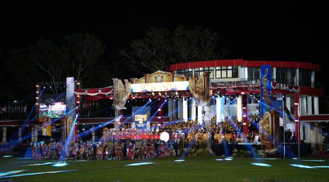 Kemeriahan suasana pembukaan Pesparawi Nasional di Mabokwari yang dibuka Wapres Gibran. Foto: PLN Papua 
