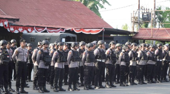 Polres Nabire menggelar Apel Konsolidasi Pengamanan pada pukul 16.30 WIT, Rabu, 22 Juli 2026. (Foto dok: IST)
