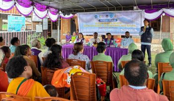 TP PKK Kabupaten Jayawijaya menggandeng Badan Gizi Nasional (BGN) meluncurkan perluasan Program Makan Bergizi Gratis (MBG). Foto: Agris Wistrijaya/Kabarpapua.co