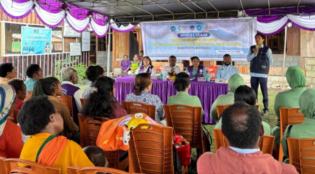 TP PKK Kabupaten Jayawijaya menggandeng Badan Gizi Nasional (BGN) meluncurkan perluasan Program Makan Bergizi Gratis (MBG). Foto: Agris Wistrijaya/Kabarpapua.co