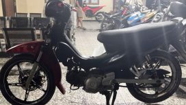 Barang bukti tindak pidana curanmor di Nabire, berupa satu unit sepeda motor Yamaha Jupiter Z warna merah hitam. (Foto dok: Polres Nabire)