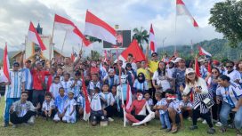 Semarak konvoi Bendera Merah Putih di Kota Serui, Rabu, 1 Juli 2026. (KabarPapua.co/Ainun Faathirjal)