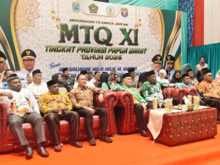 Suasana lomba MTQ XI Tingkat Provinsi Papua Barat yang turut dihadiri para pejabat pemda,  pimpinan forkopimda, tokoh adat, tokoh agama, tokoh masyarakat hingga tokoh pemuda dan perempuan. (KabarPapua.co/Yosias Wambrauw)