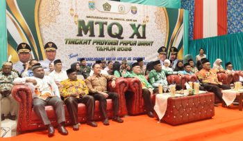 Suasana lomba MTQ XI Tingkat Provinsi Papua Barat yang turut dihadiri para pejabat pemda,  pimpinan forkopimda, tokoh adat, tokoh agama, tokoh masyarakat hingga tokoh pemuda dan perempuan. (KabarPapua.co/Yosias Wambrauw)