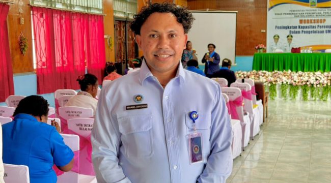 Koordinator BGN Wilayah Nabire, Marsel Asyerem. (KabarPapua.co/Agies Pranoto) 