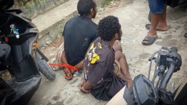 Saat pelaku curanmor ditangkap polisi di Nabire. (Foto dok: Polres Nabire)