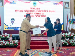 Sosialisasi Program Pensiun Bagi Aparatur Sipil Negara (ASN) di Pemerintah Se-Provinsi Papua Tengah. (KabarPapua.co/Agies Pranoto)