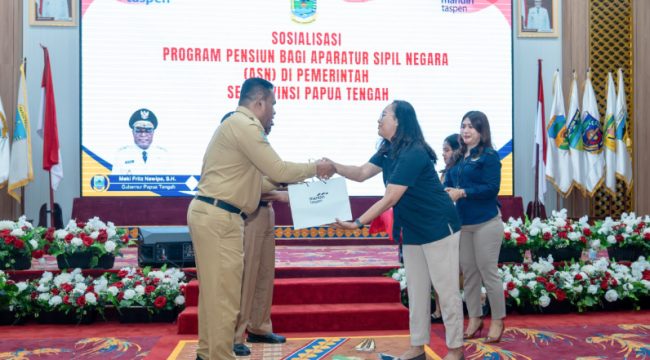 Sosialisasi Program Pensiun Bagi Aparatur Sipil Negara (ASN) di Pemerintah Se-Provinsi Papua Tengah. (KabarPapua.co/Agies Pranoto)