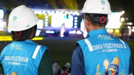 Pengawalan petugas PLN pada penutupan Gelaran penutupan Pesparawi Nasional di Manokwari. Foto: PLN Papua.  