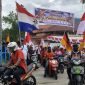 Konvoi kendaraan piala dunia dengan balutan nasionalisme di Kota Jayapura. Foto: Katharina/KabarPapua