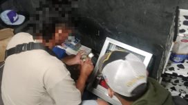 Lokasi rental PS di Los Pasar Entrop Distrik Jayapura Selatan yang diduga menjadi lokasi peredaran ganja dan arak. Foto: Humas Polresta Jayapura Kota