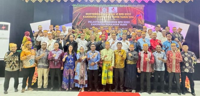 
					Pengukuhan Badan Pengurus Daerah (BPD) Kerukunan Keluarga Sulawesi Selatan (KKSS) Kabupaten Kepulauan Yapen periode 2026–2031. Foto: ist