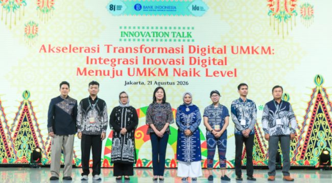 Innovation Talk Karya Kreatif Indonesia (KKI) 2026 bertema “Akselerasi Transformasi Digital UMKM: Integrasi Inovasi Digital Menuju UMKM Naik Level” di JICC Jakarta, Jumat, 21 Agustus 2026. (Foto dok: BI Papua) 