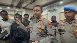 Kapolres Nabire AKBP Samuel D. Tatiratu menyatakan, seluruh penumpang speedboat selamat dievakuasi ke Polres Nabire untuk mendapatkan penanganan. (KabarPapua.co/Agies Pranoto) 