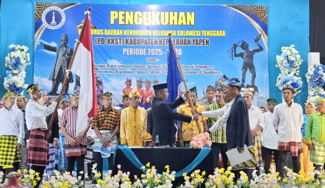 
					Saat pengukuhan PD-KKST Kabupaten Kepulauan Yapen periode 2025–2030. (KabarPapua.co/Ainun Faathirjal)
