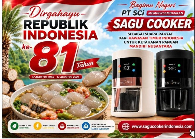 
					Sagu Cooker Bellatrix Dorong Modernisasi Pangan Tradisional yang Menyelaraskan Asta Cita dan SDGs