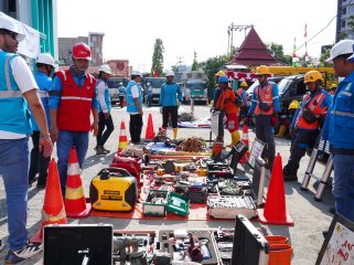 Apel siaga kelistrikan di Papua jelang HUT ke-81 RI. Foto: PLN Papua 
