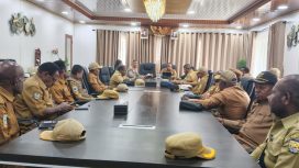 Rapat forkopimda Pemkab Puncak atasi bencana alam. Foto: Diskominfo Puncak.