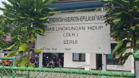 Kantor Dinas Lingkungan Hidup (DLH) Kabupaten Kepulauan Yapen di Serui. (KabarPapua.co/Ainun Faathirjal) 