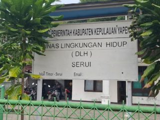 Kantor Dinas Lingkungan Hidup (DLH) Kabupaten Kepulauan Yapen di Serui. (KabarPapua.co/Ainun Faathirjal) 