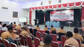 Suasana Bapperida Papua Tengah gelar Rakor Percepatan Penurunan Stunting dan Kemiskinan Ekstrem. (KabarPapua.co/Agies Pranoto)