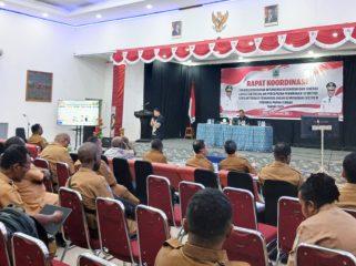 Suasana Bapperida Papua Tengah gelar Rakor Percepatan Penurunan Stunting dan Kemiskinan Ekstrem. (KabarPapua.co/Agies Pranoto)