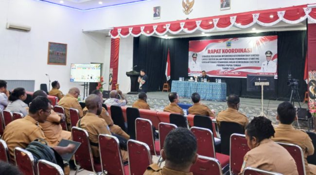 Suasana Bapperida Papua Tengah gelar Rakor Percepatan Penurunan Stunting dan Kemiskinan Ekstrem. (KabarPapua.co/Agies Pranoto)