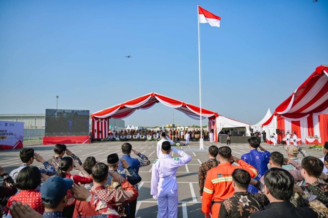 
					Upacara HUT ke-81 RI di PTFI. Foto: PTFI